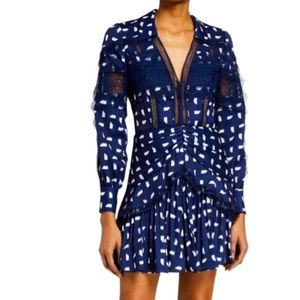 COPY - NEW WITH TAGS SELF-PORTRAIT sail print mini dress